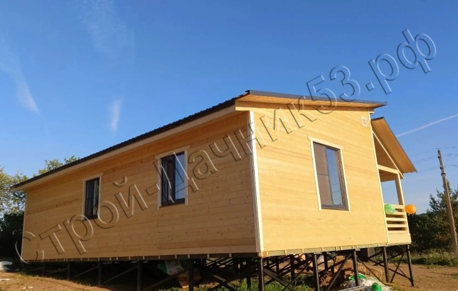 4 Каркасный дом Д-5, 12x8м, 96 М², Новгородская область, Валдайский район, посёлок Яжбелцы (3)
